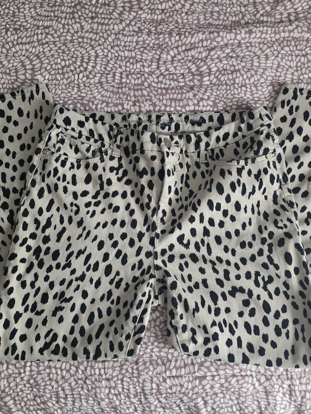 Chico's Animal Print "So Slimming Girlfriend Slim Leg Ankle" Pants